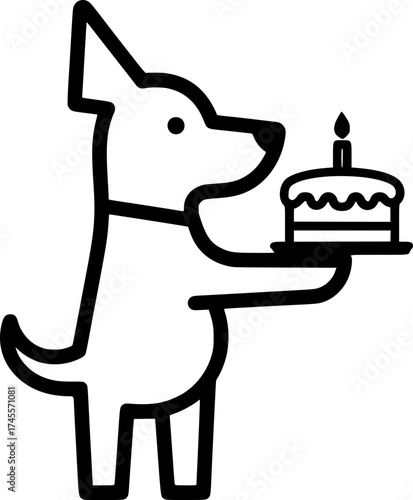 Dog Birthday Celebration Icon