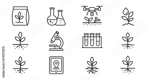 Herbal Medicine and Aromatherapy Icon Set