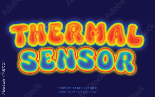 Thermal Sensor text style effect