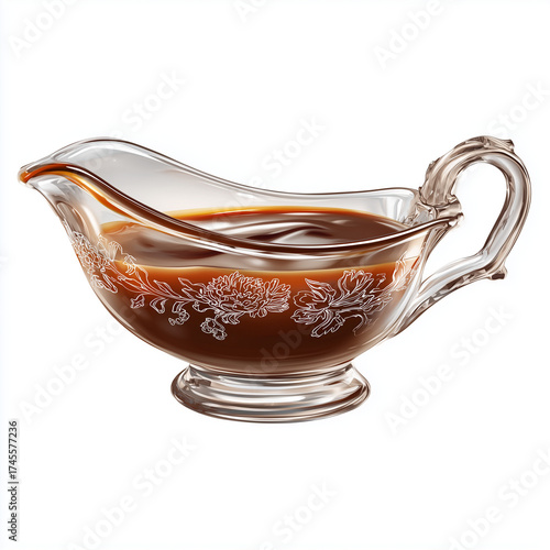 gravy boat with sauce, traditional Thanksgiving food