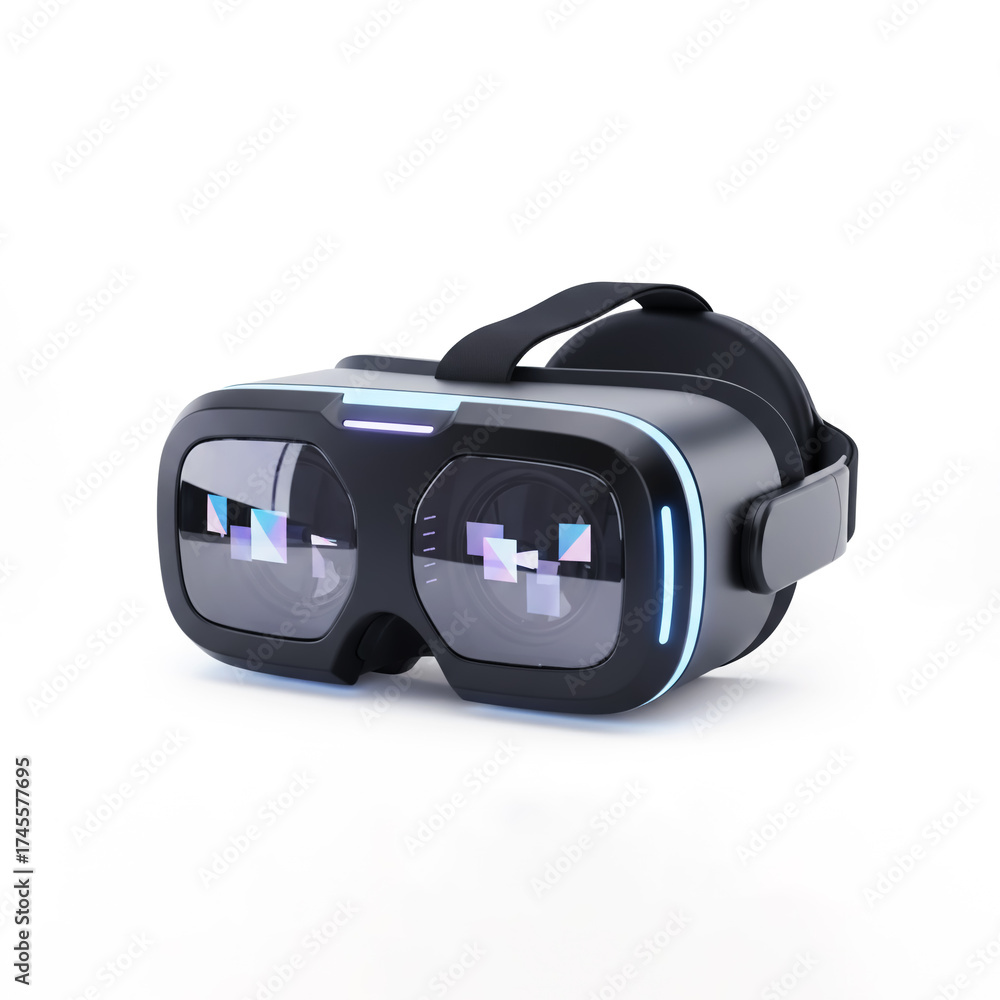 Fototapeta premium Modern Virtual Reality Headset on White