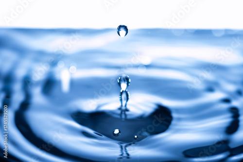 171.Falling Water Droplet with Ripples and Splash