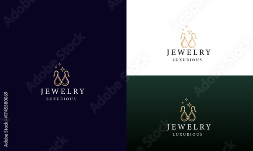 luxury jewelry brand logo design vector illustration, luxury, gold, brand, brand logo design, royal classic logo design, abstract beauty rose logo design, jewelry elegant gold logo design retro,