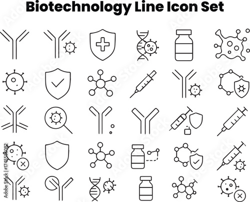 Stem Cell Research and Regenerative Biotechnology Vector Illustration