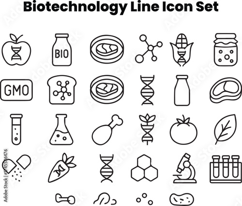 Microbiology Laboratory Equipment Biotechnology Science Vector Icon Design