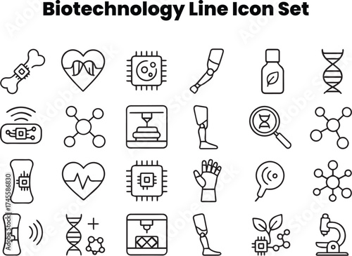 Modern Biotechnology DNA Double Helix Structure Science Vector Illustration