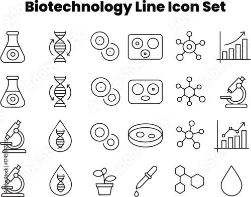 Synthetic Biology Molecular Structure Icon with Innovation