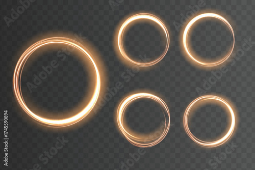 Curve golden line light effect. Smooth holiday light line with lighting effects. Light cool whirlwind. curve light effect.