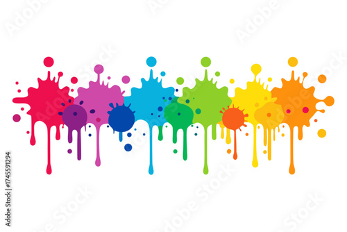 color paint splashes
