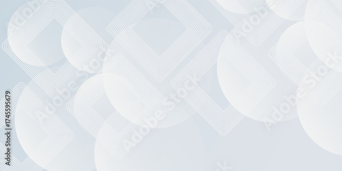 Abstract white geometric shapes background. Modern square lines pattern illustration simple nice art good