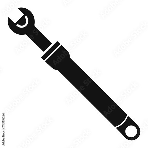 Torque wrench silhouette vector