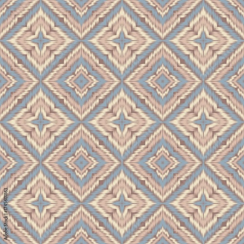 Seamless Ikat ethnic traditional Textile pattern geometric abstract folklore ornament Tribal ethnic illustration background design for print, clothing, scarf