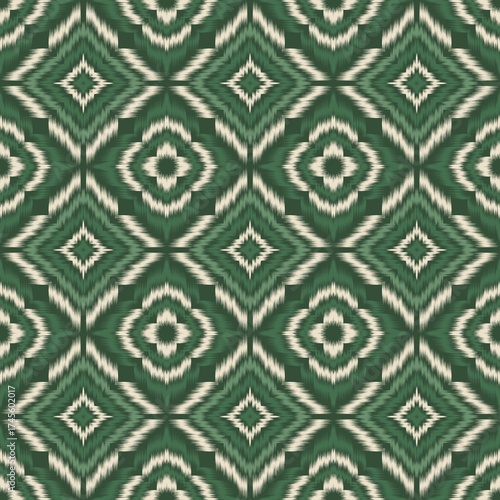 Seamless Ikat ethnic traditional Textile pattern geometric abstract folklore ornament Tribal ethnic illustration background design for print, clothing, scarf