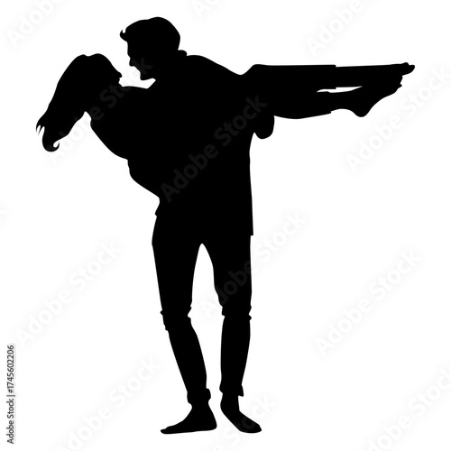 Icon holding a romantic partner black_1
