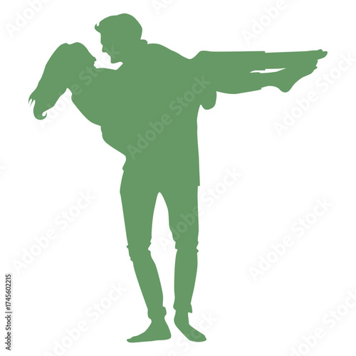 Icon holding a romantic partner green_1