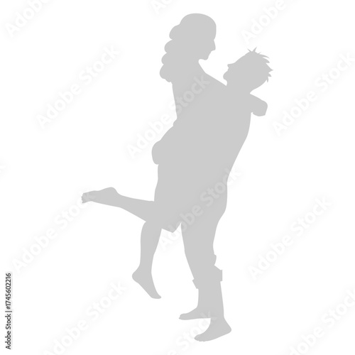 Icon holding a romantic partner shadow