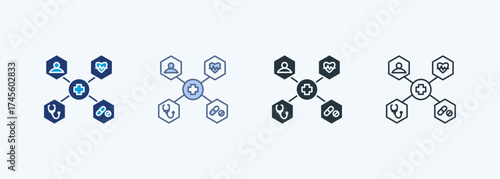 Tableau sur toile Interoperability Multiple Style Icon Collection