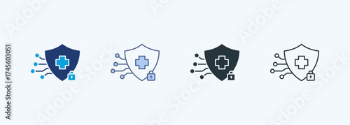 Cybersecurity Multiple Style Icon Collection 