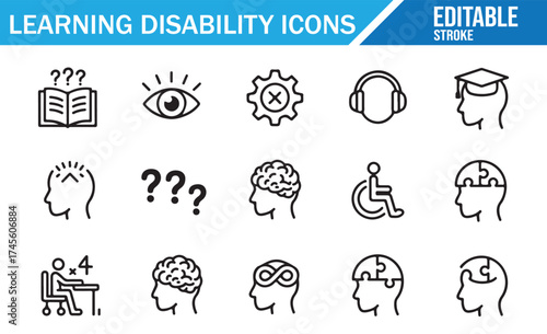 Collection of Disability Icons for Accessible and Inclusive Education