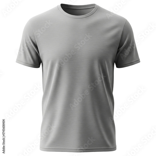 Plain grey tshirt isolated on transparent background