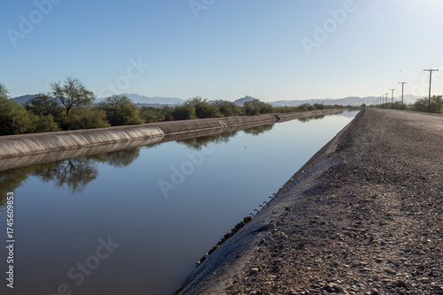 Wallpaper Mural Arizona Canal in Scottsdale Reflecting Clear Blue Sky on a Peaceful Morning Torontodigital.ca