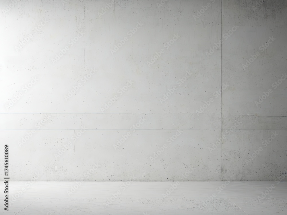 Fototapeta premium Empty, minimalist gray concrete wall and floor, with soft lighting