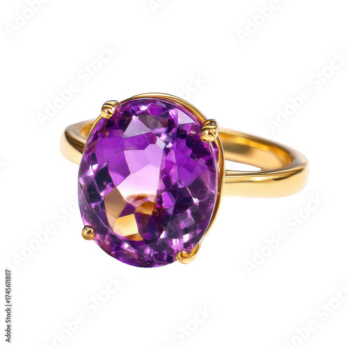 gold ring png vibrant purple gemstone ring png amethyst ring png jewelry ring png statement ring png transparent background image