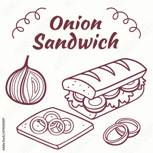 Savory meatball sandwich with focaccia 