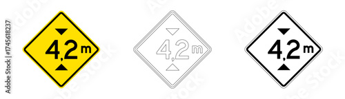 Maximum Height Traffic Sign in Vector Format
