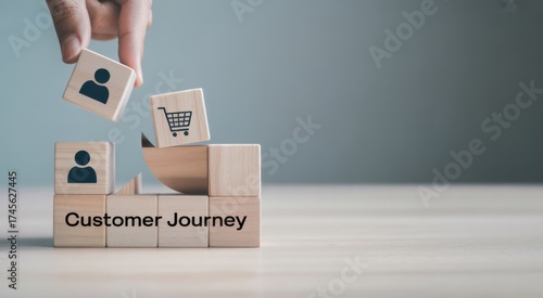 Navigating Customer Journey: A symbolic depiction of the customer journey, showcasing the pivotal touchpoints and transformation stages.