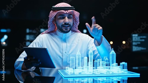 Saudi Engineer Innovates with Holographic Smart City Design Digital Transformation Strategy
