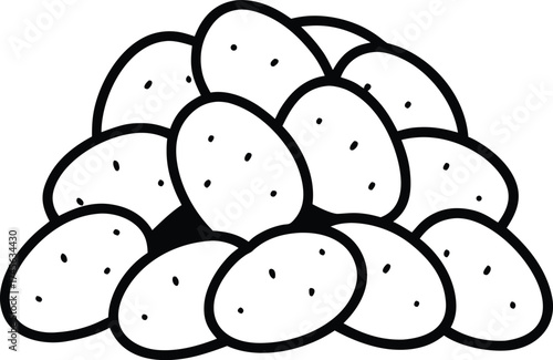 a pile of freshly harvested potatoes with soil