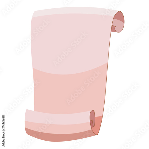 Old scroll papyrus parchment paper  ancient letter.  Vector illustration
