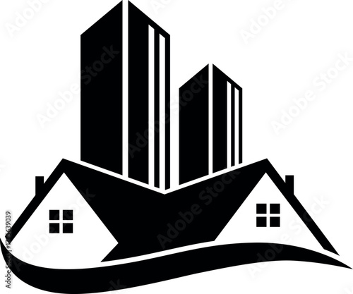 Building house home logo and building silhouette images