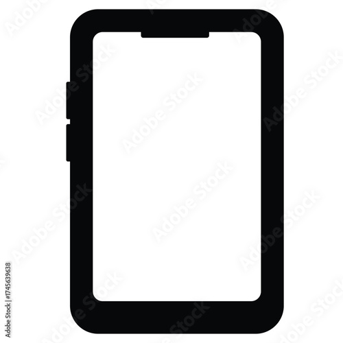 Separate smartphone model illustration on white background