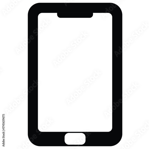 Separate smartphone illustration on white background