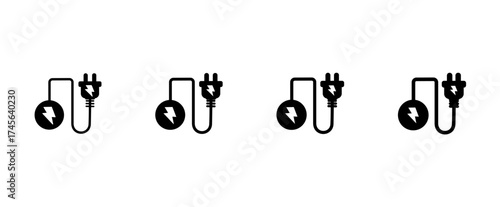 vector line art electrical plug icon
