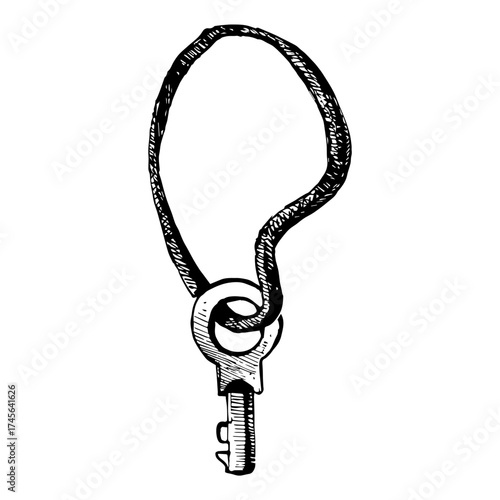 Vintage retro hand-drawn locks and keys⁠
