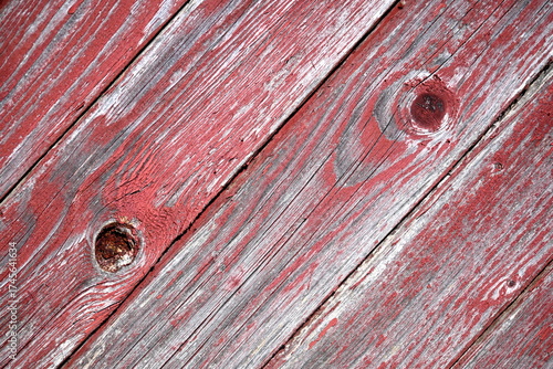 Background of red old wooden boards