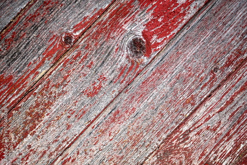 Background of red old wooden boards
