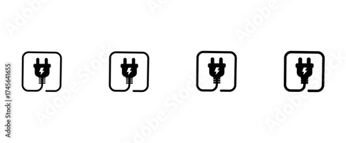vector line art electrical plug icon