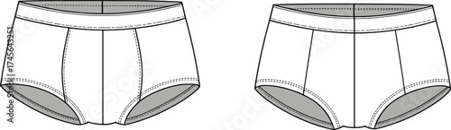 Briefs, men’s briefs, women’s briefs, underwear, fashion briefs, stylish briefs, lingerie, apparel design, clothing template, garment construction illustration