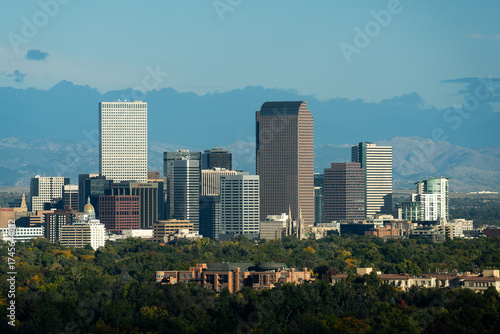 Hermosa vista al centro de la ciudad de Denver Colorado