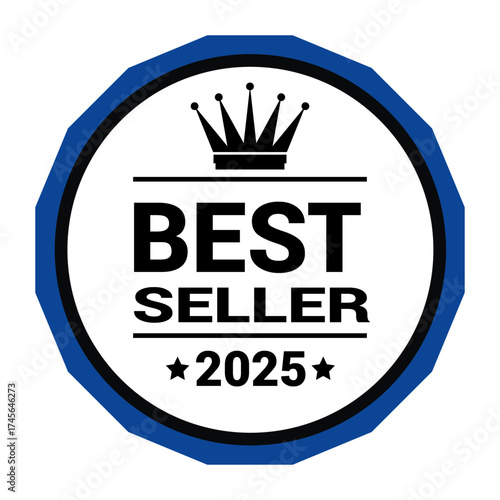 Best seller 2025 emblem with crown and blue border
