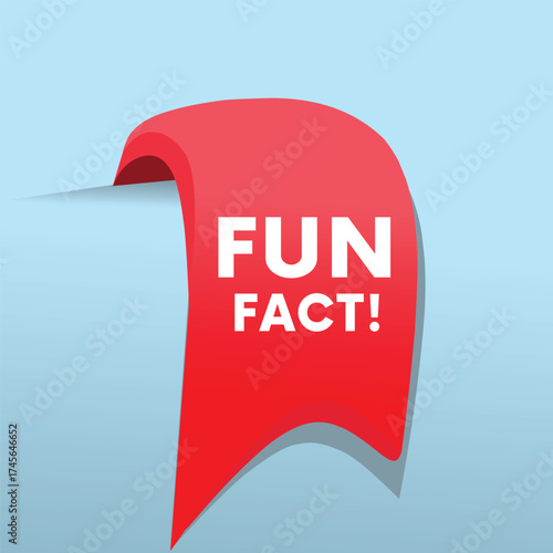 Fun fact banner illustration design label for advertising product, vector element editable sign.