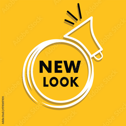 New look sign - colorful badge eps illustration. Ad element vector. Banner text Web.