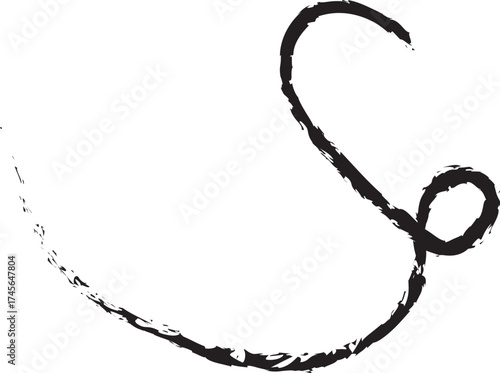 Beautiful Hand Drawn Black Line Art Brush Stroke Background