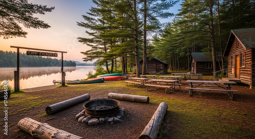Camp evergreen lakeside cabins and canoes for summer vacation rentals travel