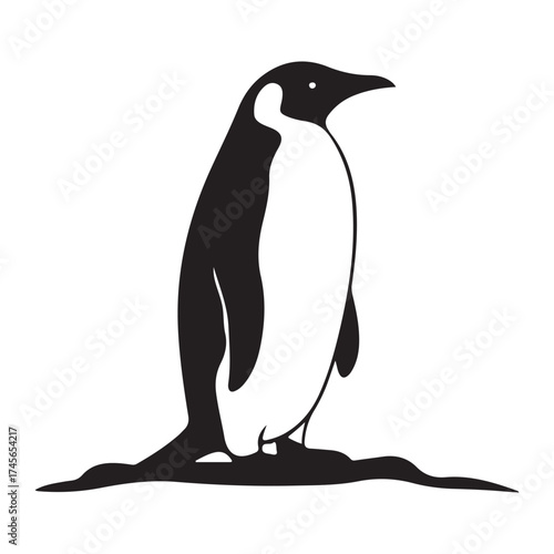 Penguin Silhouette – Arctic Wildlife Illustration