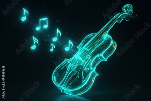 guitar and music notes